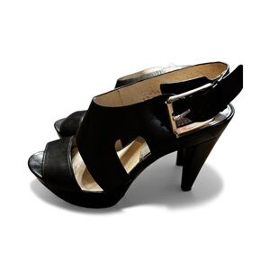 MICHAEL Michael Kors Black Peep Toe Heels